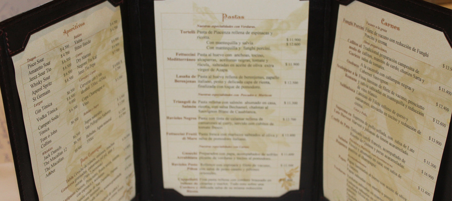 CARTA DE PRECIOS